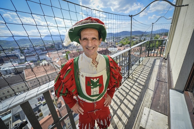 Stadtpfarrturm mit Türmer