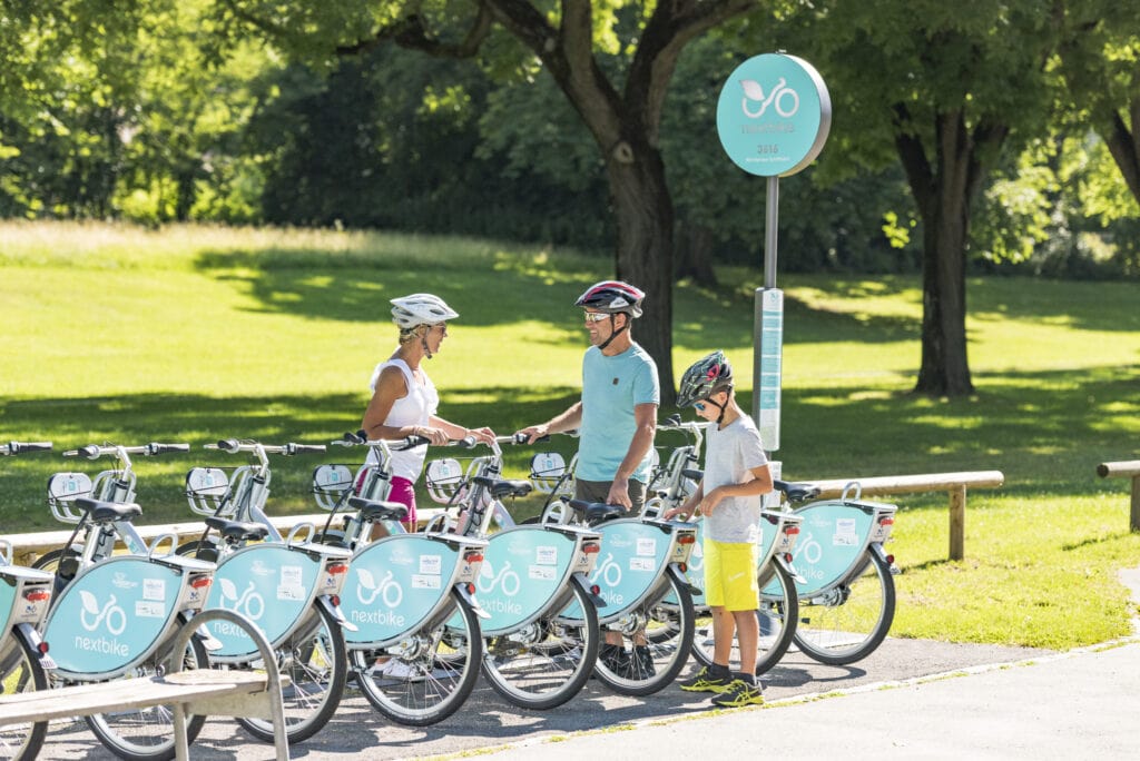 Nextbike Rad-Ausleihstation in Klagenfurt