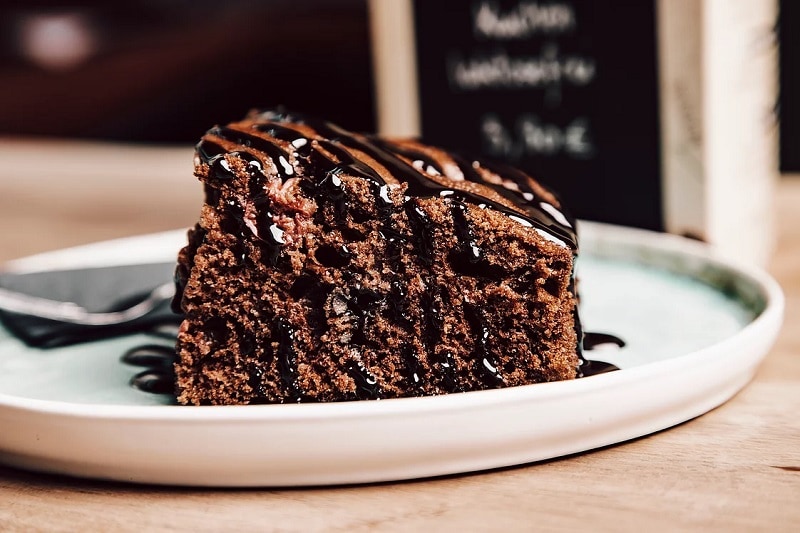 Schokokuchen im Cat’n’Coffee in Klagenfurt