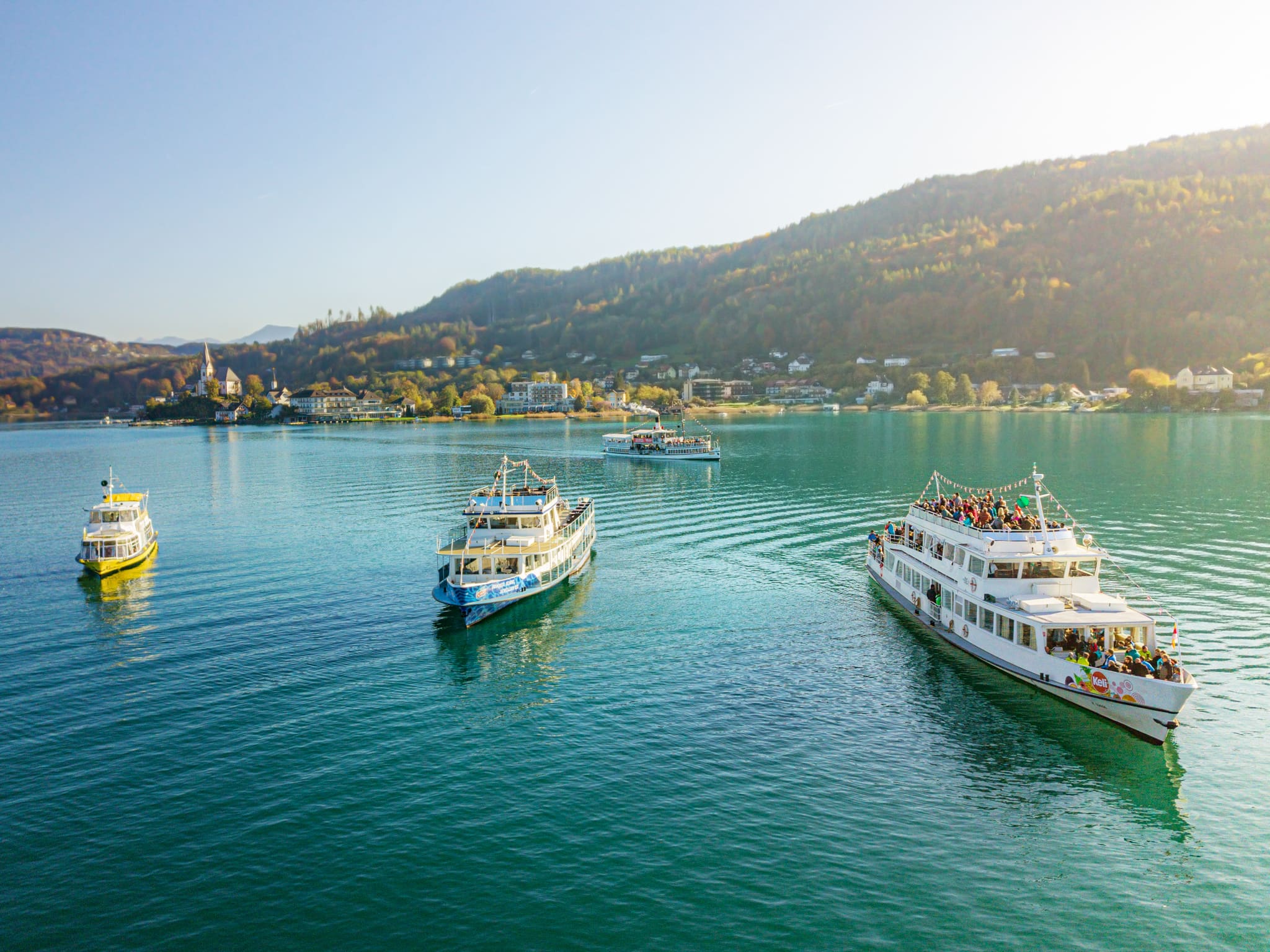 Wörthersee Schiffe auf "hoher See"