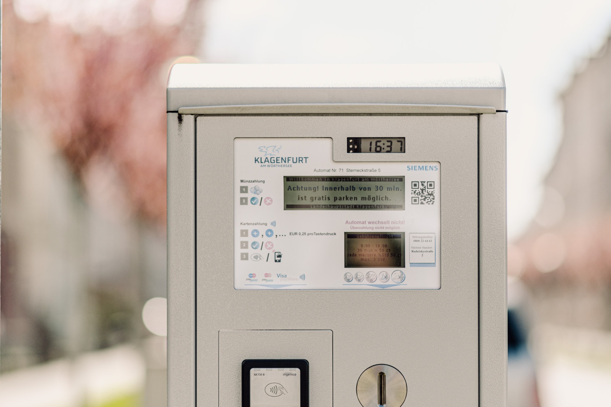 Parkscheinautomat, Münzeinwurf, Parken in 9020 Klagenfurt am Wörthersee