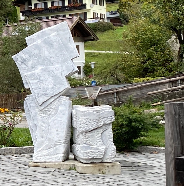 Bachmann-Gedenkbrunnen in Obervellach bei Hermagor, wo sie viele schöne Kindheitssommer verbracht hat