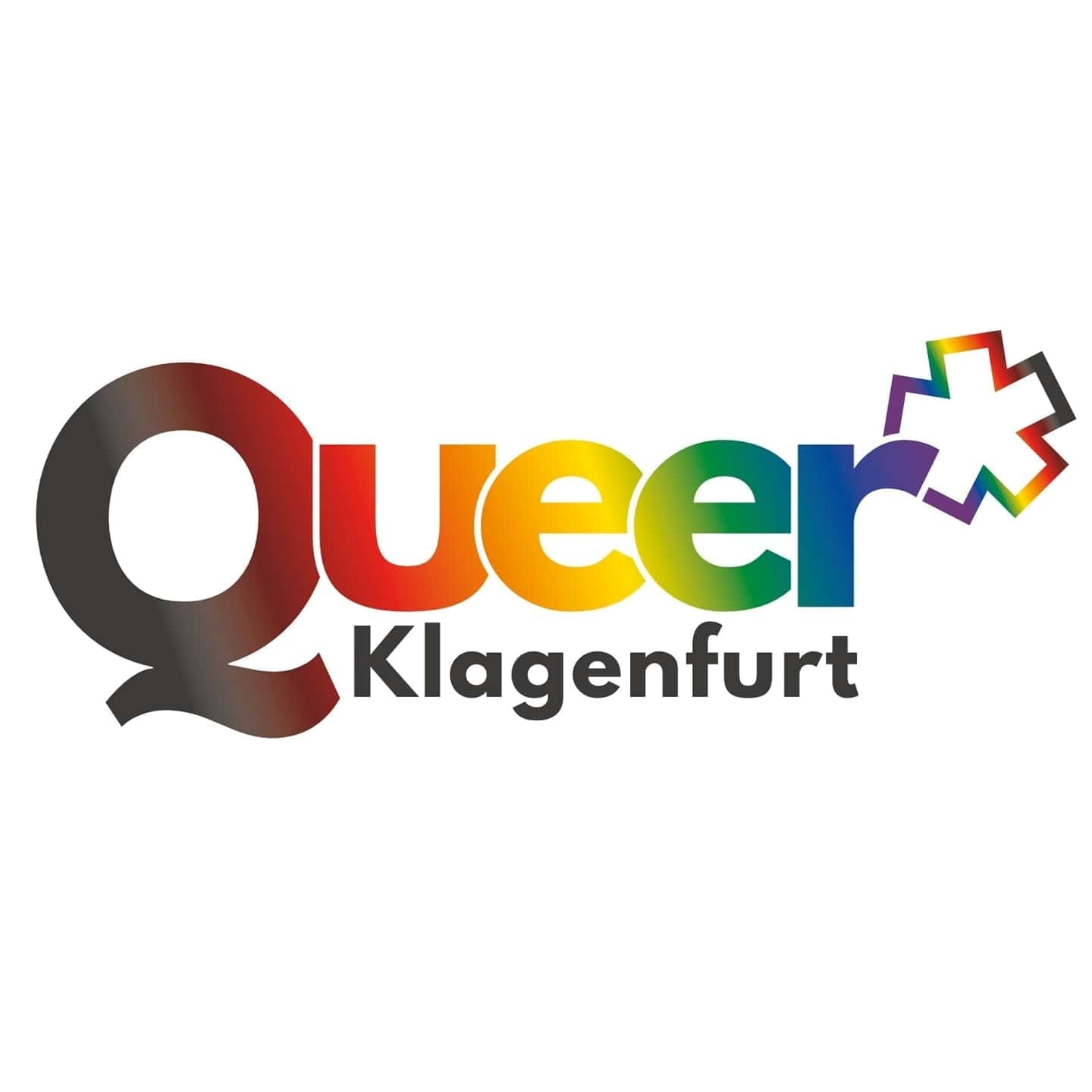 Logo von Queer Klagenfurt in Regenbogenfarben