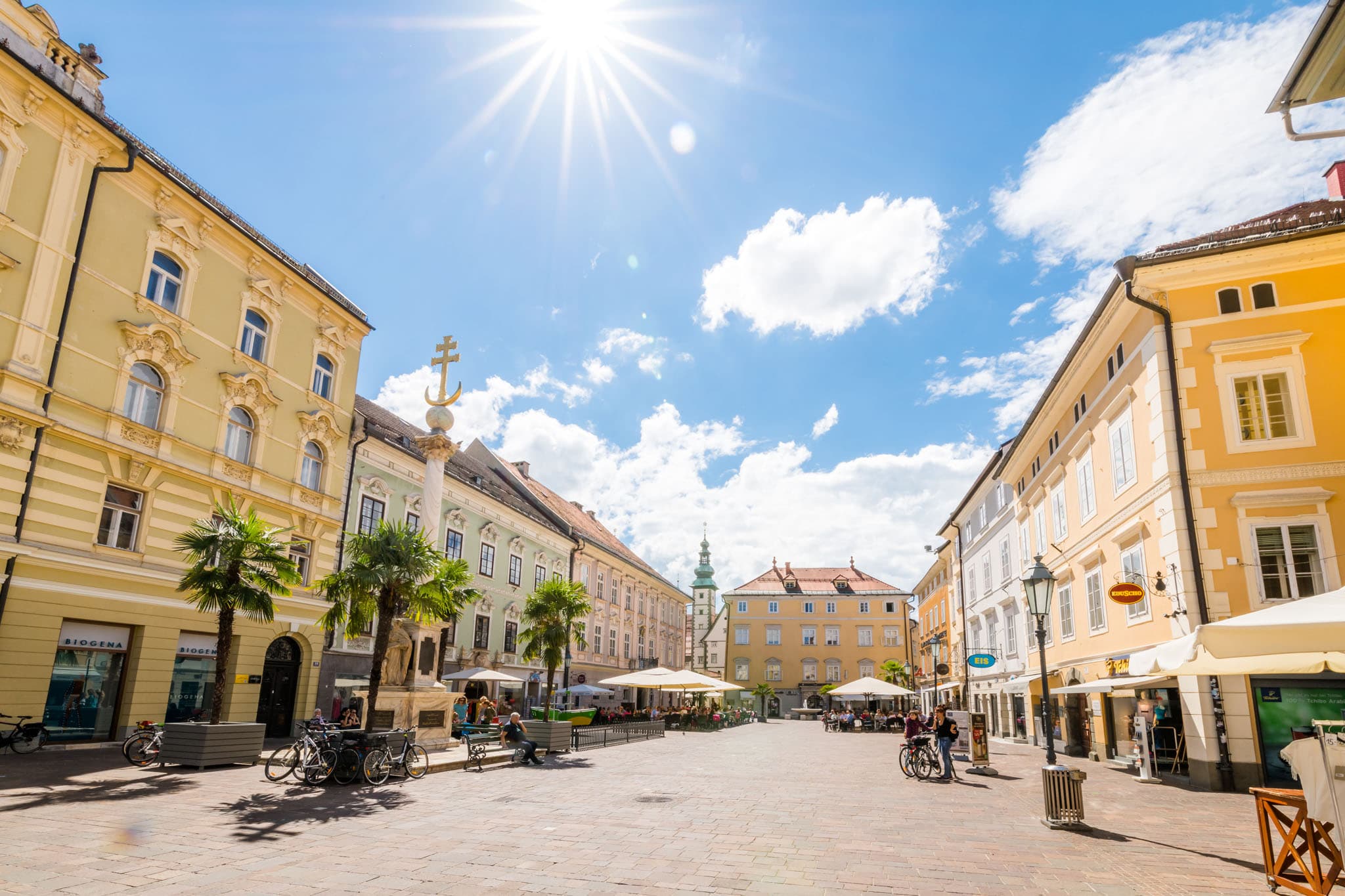 Alter Platz in der Innenstadt in Klagenfurt am Wörthersee