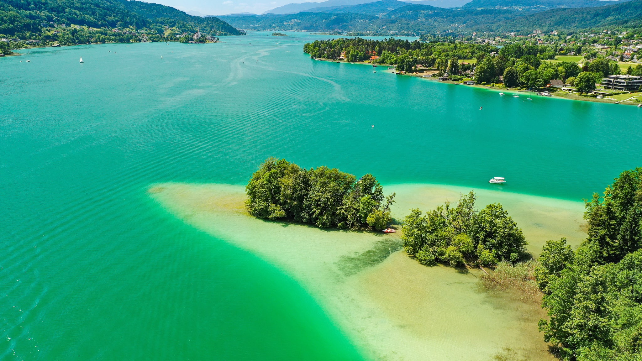 Blick auf den Wörthersee vom Nordufer aus 