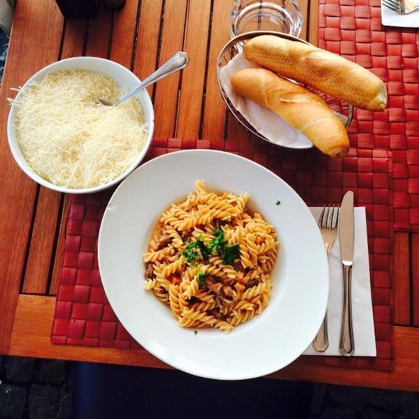 die Spazialität des Hauses in der Osteria dal Conte in Klagenfut, Penne Biro, hier kann man klassisch italienisch essen, mittags und abends