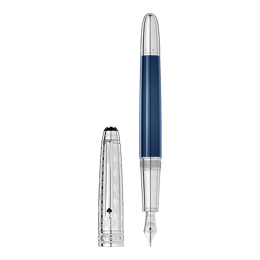 Montblanc Füllfederhalter blau silber von der Boutique Heller