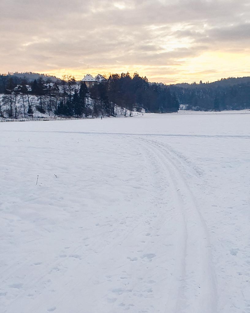 Langlaufloipen und Strecke in Klagenfurt, Österreich