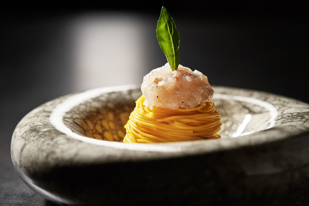Spaghetti mit frischen Garnelen im Harry's Piccolo von Davide De Pra 
