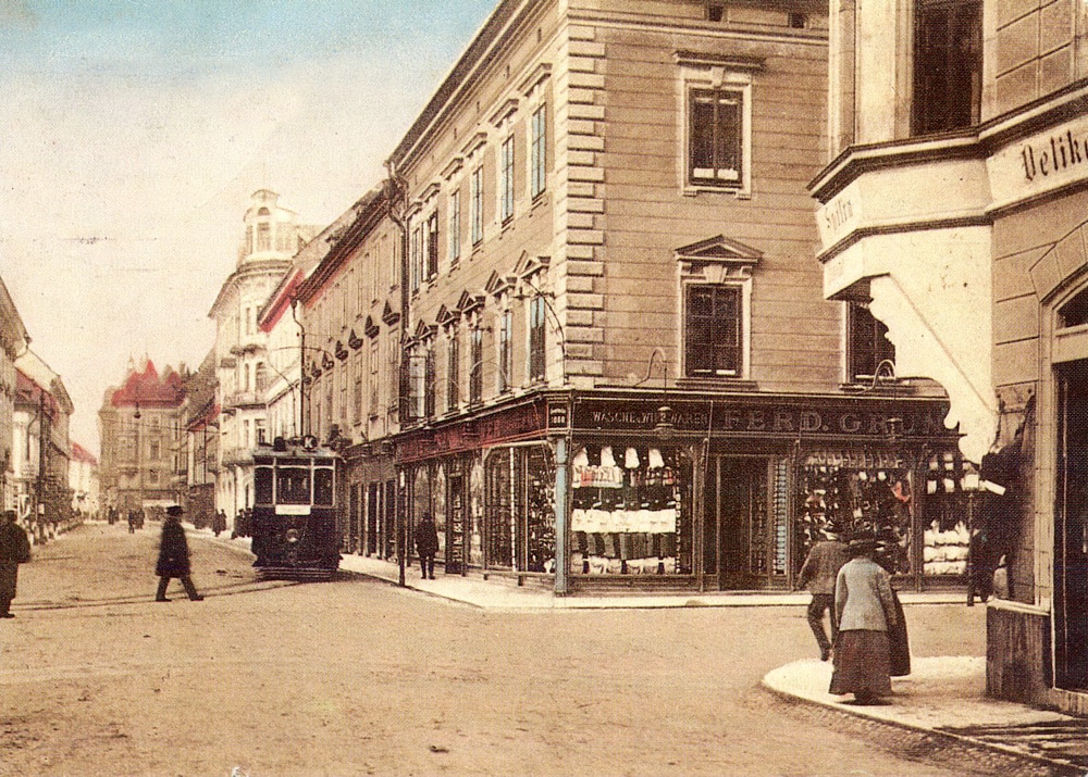 Postkarte vom Haus Grüner aus 1913