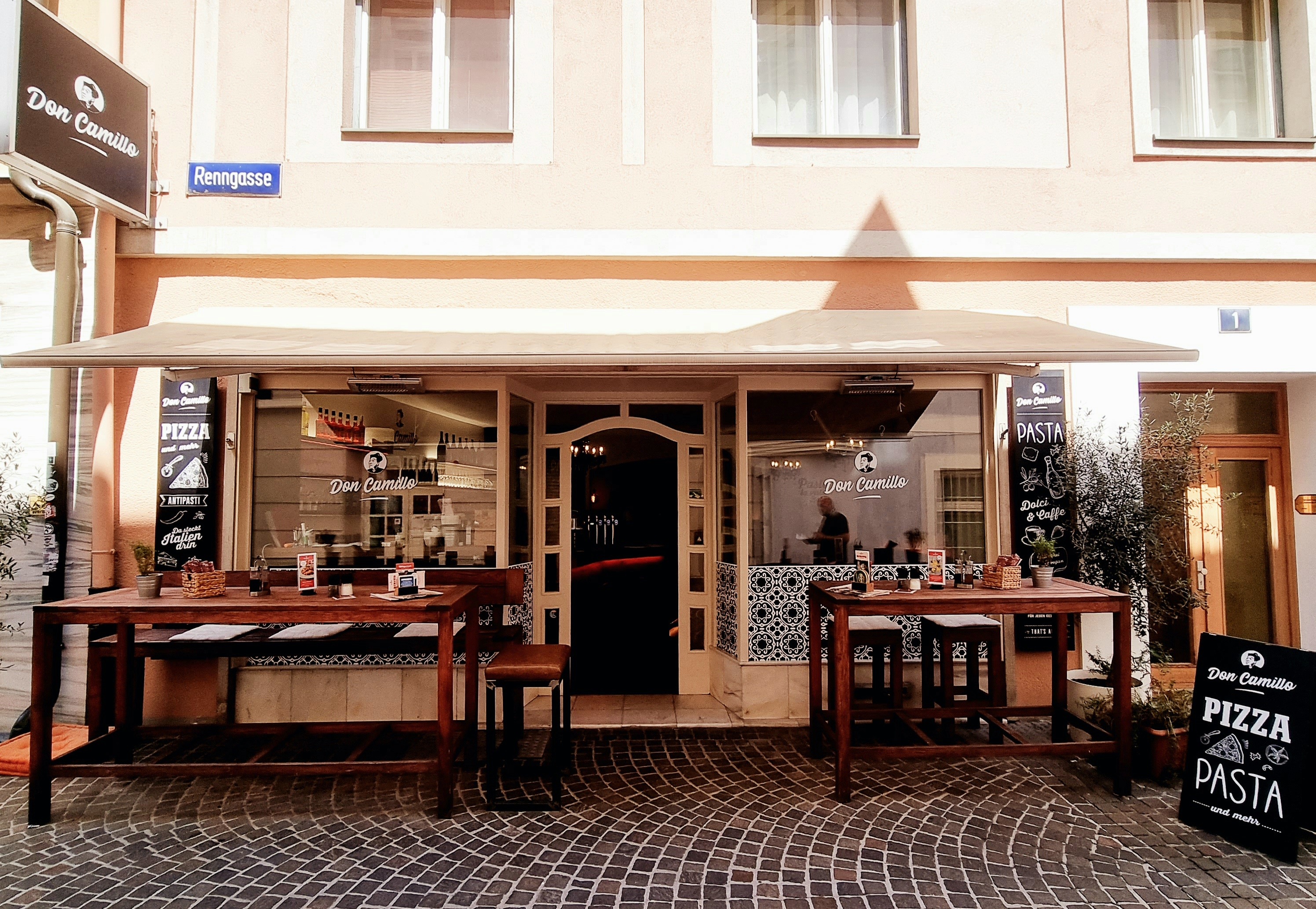 Don Camillo, der erste Kärntner Standort der Franchisekette. Hier gibt's alles auch zum Mitnehmen sowie per App-Bestellung