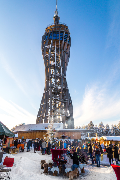 Pyramidenkogel im Winter bei Klagenfurt am Wörthersee