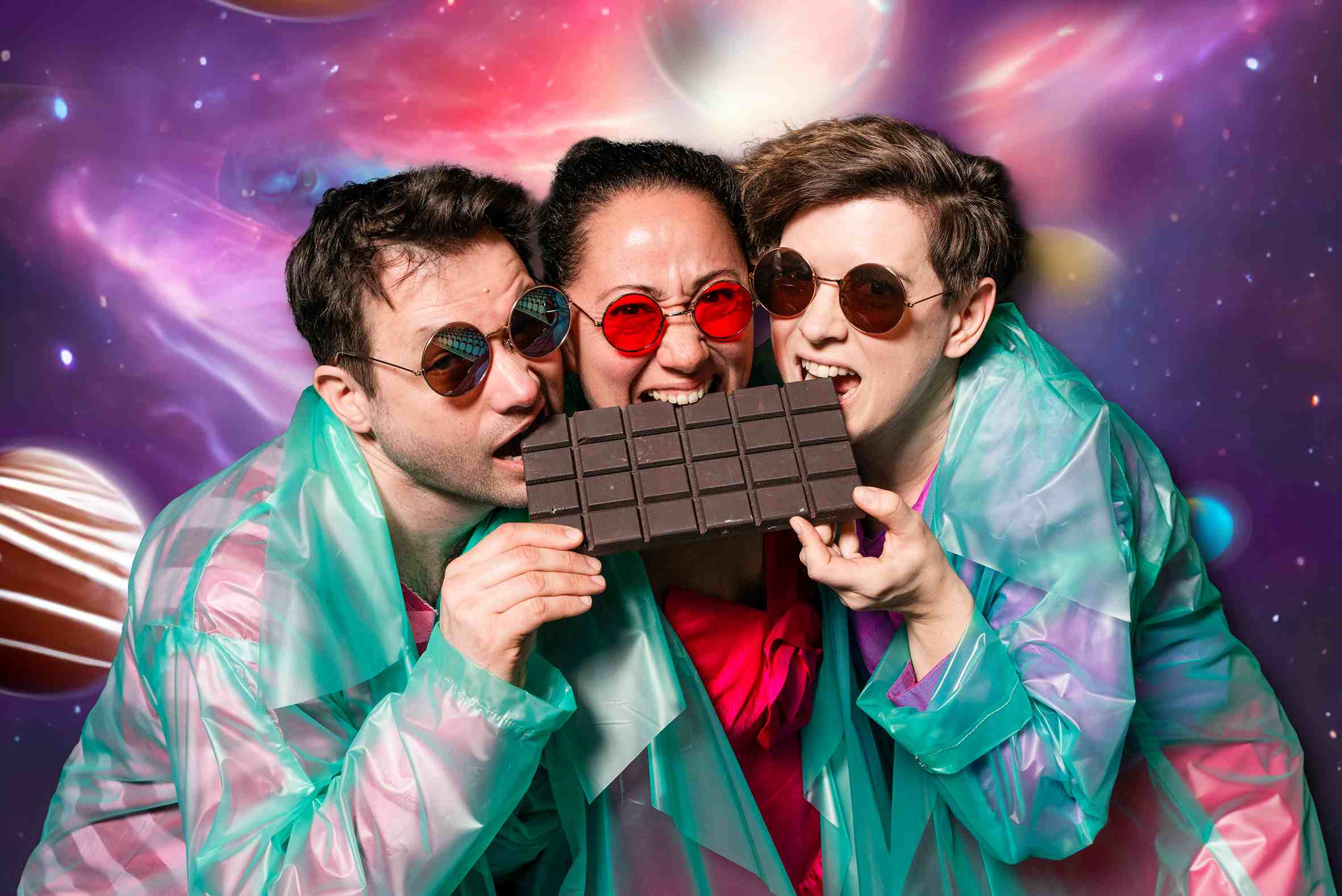 Die drei Protagonisten von "Schokolade", Kindertheaterstück in den Kammerlichtspielen Klagenfurt