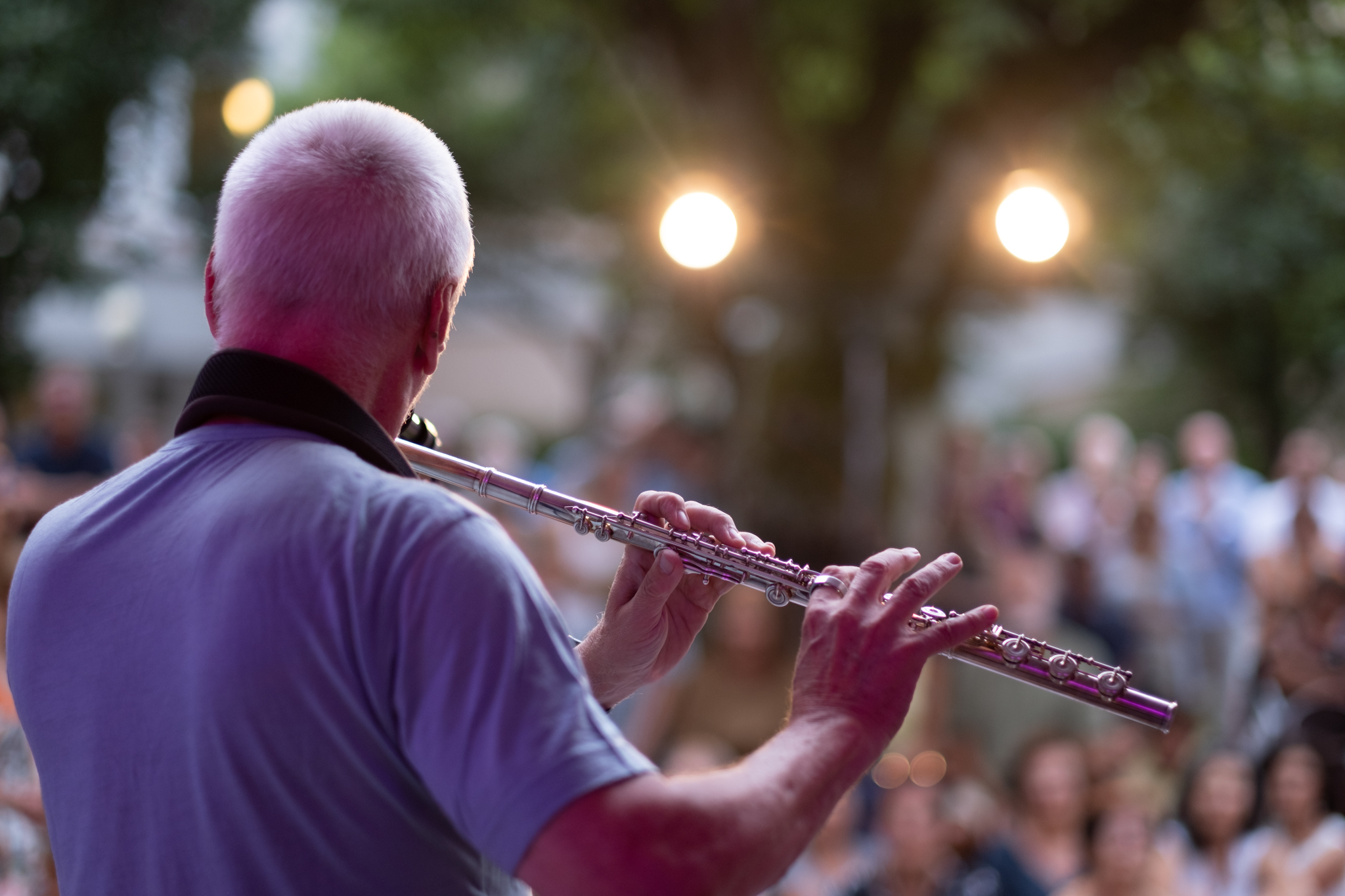 Saxophonist Wolfgang Puschnig bei den Donnerszenen im Jahr 2022