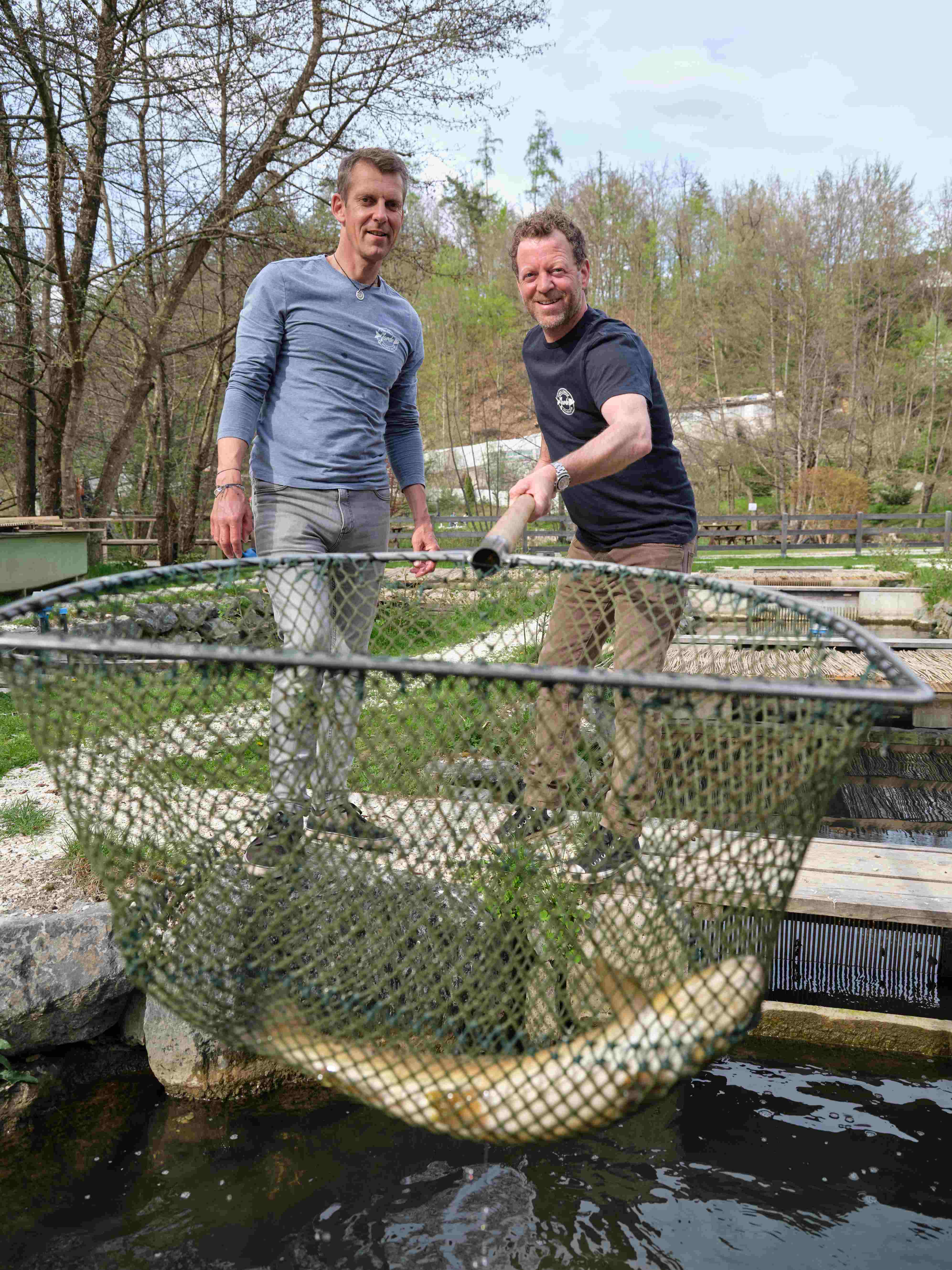 Frisch gefangener Fisch beim Forellenhof Jorde in Klagenfurt