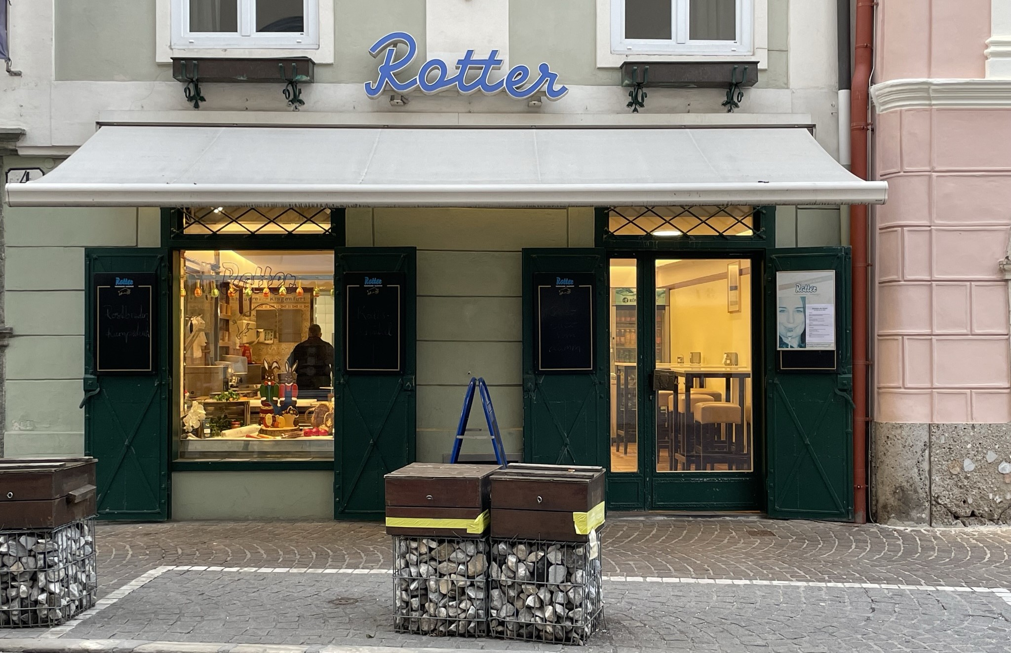 Außenansicht der Fleischerei Rotter in der Herrengasse in Klagenfurt
