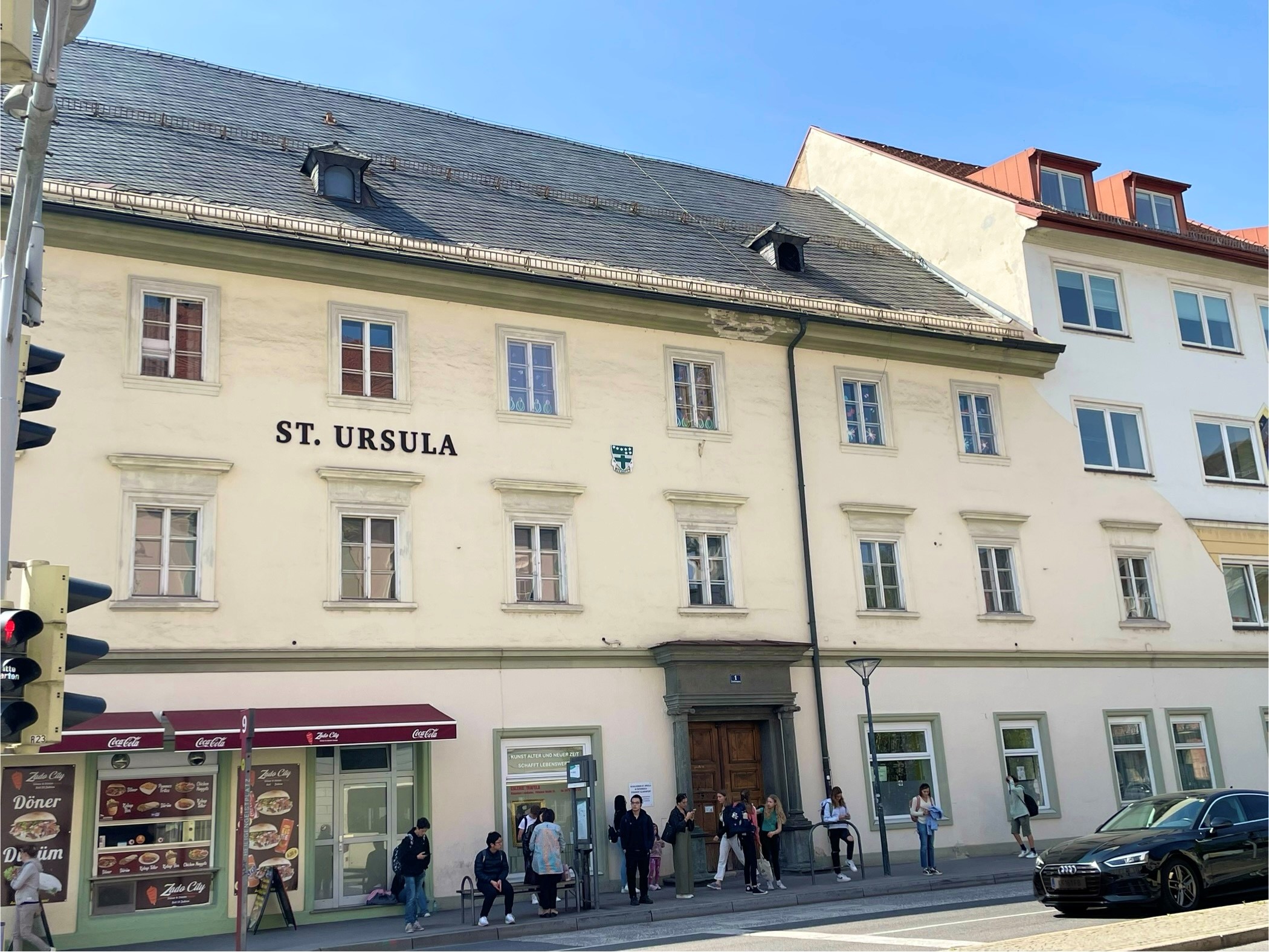 Gebäude der Privatschule St. Ursula in der Ursulinengasse in Klagenfurt