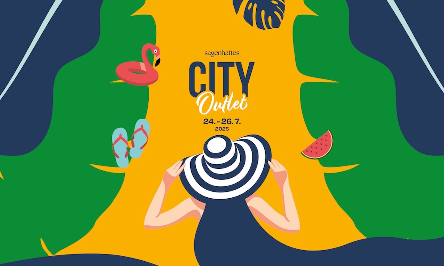 Sagenhaftes City Outlet 2025 Banner mit Datum